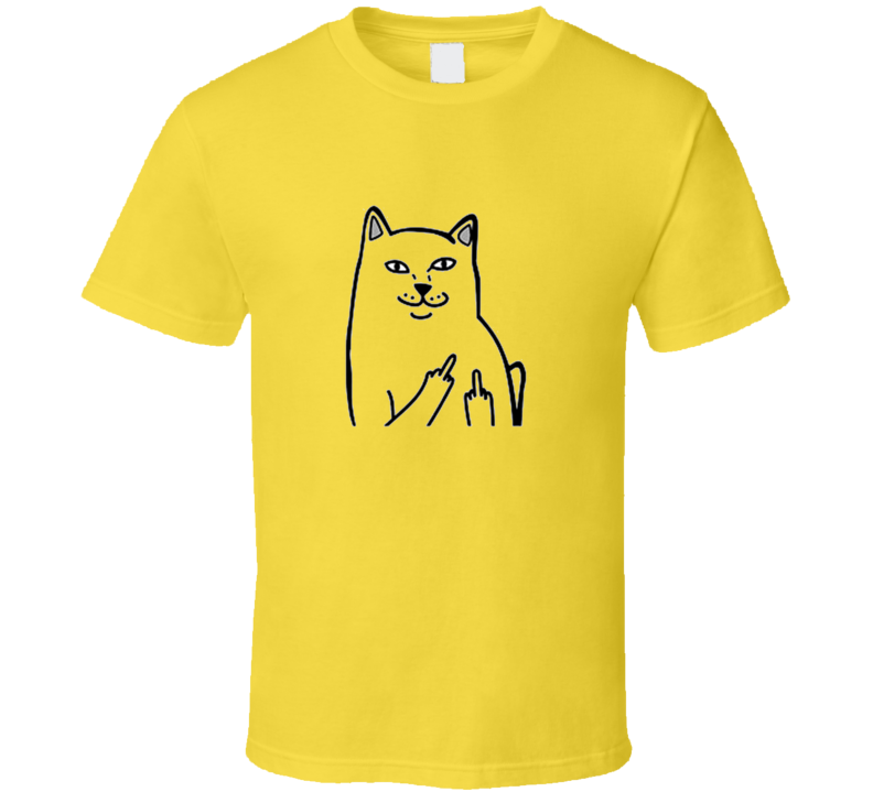 Cat Middle Finger Pocket 1 T Shirt