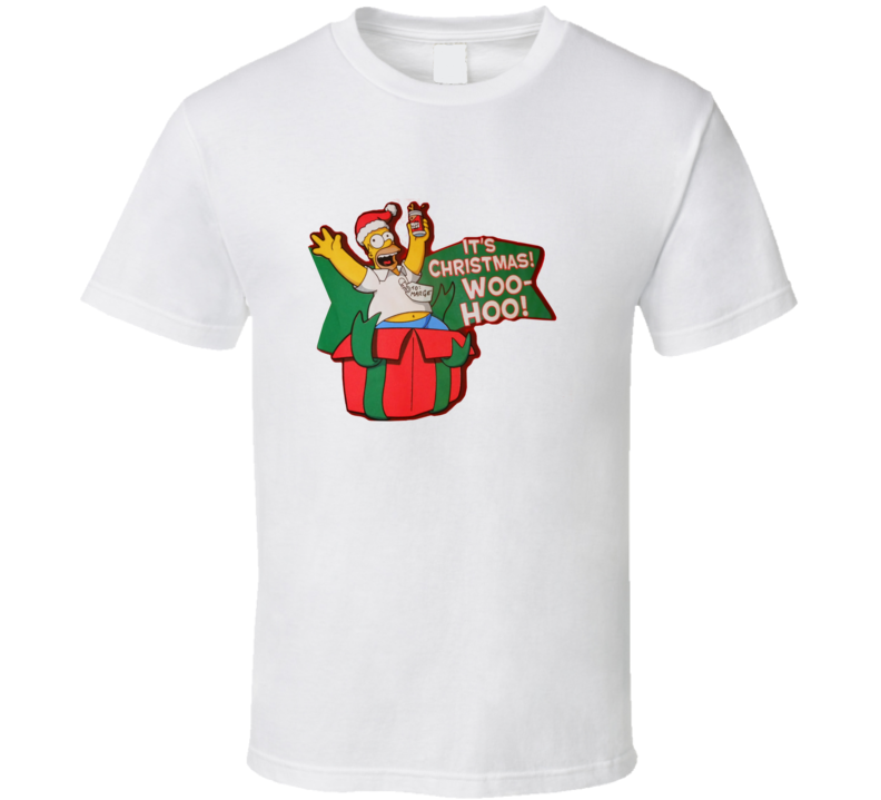 Simpsons It's Christmas Wo Ho T Shirt Simpsons It's Christmas Wo Ho T Shirt