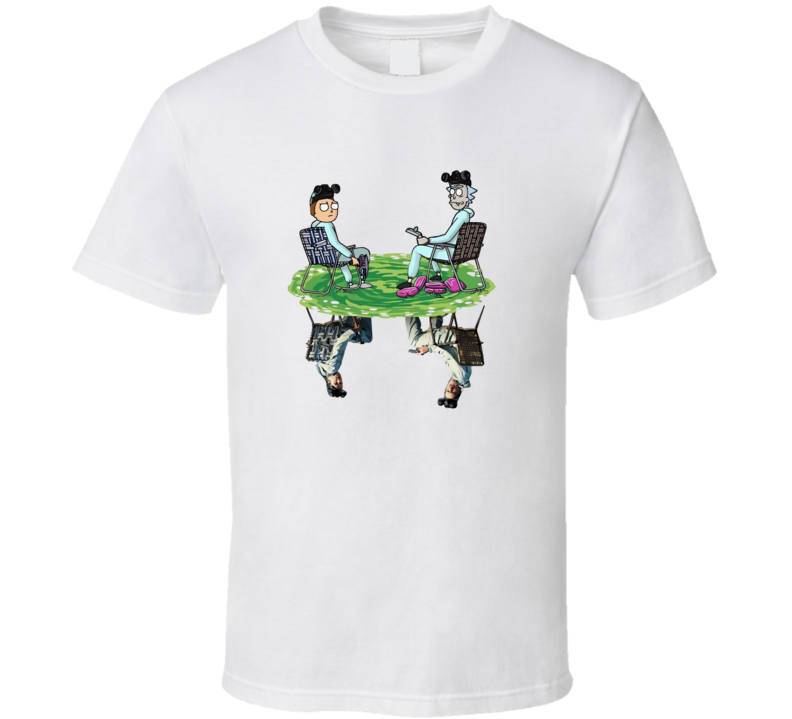 Rick And Morty Water Mirror Reflection Breaking Bad T Shirt Rick And Morty Water Mirror Reflection Breaking Bad T Shirt