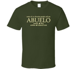 Abuelo with grand kid names t shirt 17501439