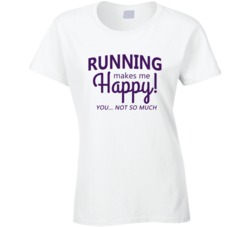 Running makes me happy t shirt 23479603