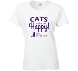 Cats make me happy t shirt 23479685