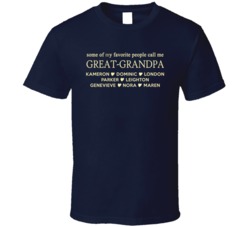 Great Grandpa customise with Grand Kid names gift T Shirt 30498735
