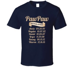 Pawpaw Established With Grand Kid Names And Birth Dates 30577084
