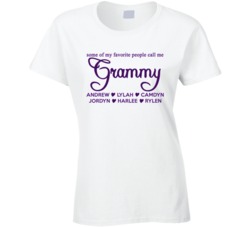 Grammy With Grand Kid Names T Shirt 33807173