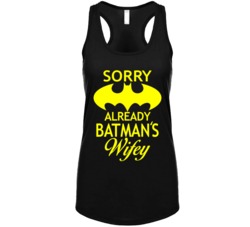 Sorry Already Batman's Wifey Racer Back Tank Top 34418874