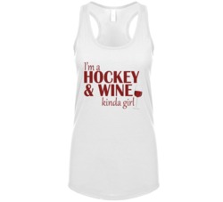 I'm A Hockey And Wine Kinda Girl Tank Top 34462476