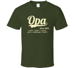 Opa Since Custom Year Personalized With Grand Kid Names T Shirt 34493160