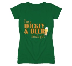 Hockey and Beer Kinda Girl T Shirt 3785258