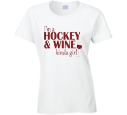 Hockey and Wine Kinda Girl T Shirt 9730990