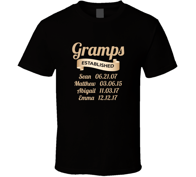 Gramps established personalized with grand kid names and birth dates Gramps established personalized with grand kid names and birth dates