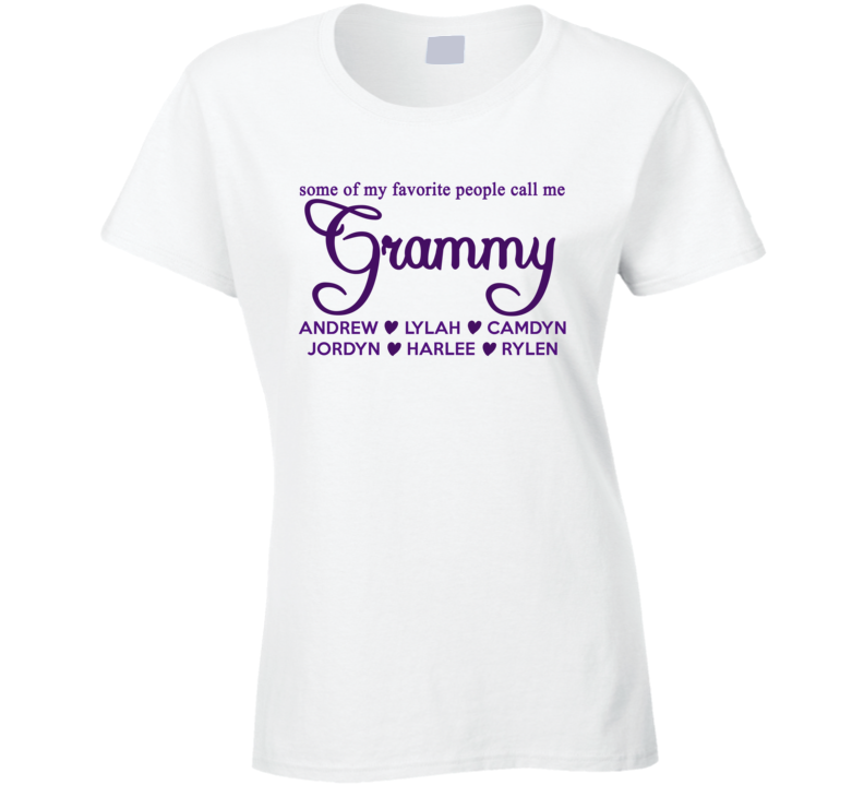 Grammy With Grand Kid Names T Shirt Grammy With Grand Kid Names T Shirt