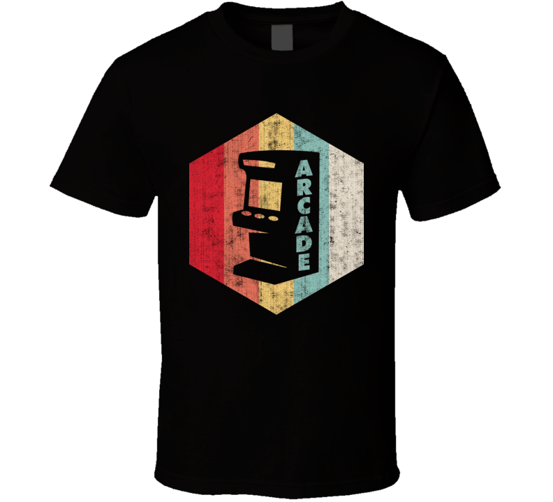 Arcade Machine Classic Favourite Retro Video Game Fan Gift Worn Look T