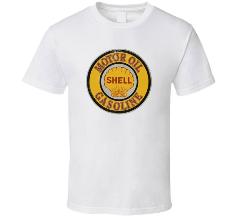 Shell Gasoline Vintage Motor Oil Logo Cool Fan Mechanic Gift Worn Look