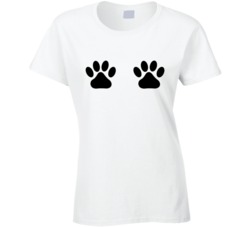 Paw Print Tits Ladies T Shirt 36582229