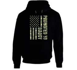 Promoted To Daddy Camo Flag Fathers Day Hoodie 37996709