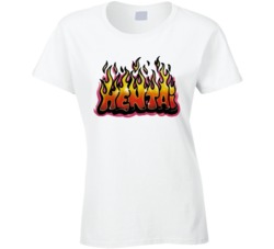 Hentai Graffiti Flames Ladies T Shirt 38021360