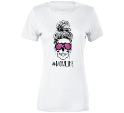 #momlife Skull Glasss Ladies T Shirt 38090847