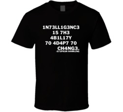 1n73ll1g3nc3 15 7h3 4b1l17y 70 Ch4ng3 T Shirt 39106456