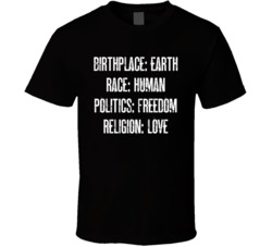 Birthplace Earth Race Human Religion Love T Shirt 39106780