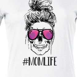 #momlife Skull Glasss Ladies T Shirt 38090847