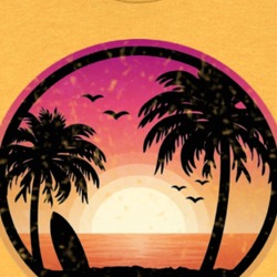 Sunset Retro T Shirt 39106460