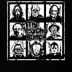 The Psycho Bunch Funny Scary Halloween Movie Characters T Shirt 39118765