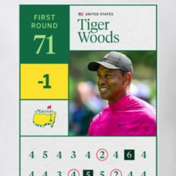 Tiger Round One Score Card Masters T Shirt 39252273