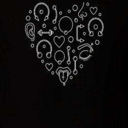 Piercings Heart Piercing Tattoo Fan T Shirt 39447374