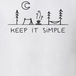 Keep It Simple Camping Line Drawing T Shirt 39454595