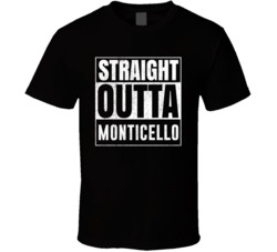 Straight Outta Monticello Utah City Grunge Parody Cool T Shirt 35894663