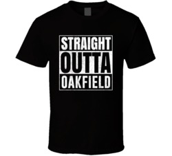 Straight Outta Oakfield Wisconsin City Grunge Parody Cool T Shirt 35899743