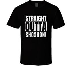 Straight Outta Shoshoni Wyoming City Grunge Parody Cool T Shirt 35900012