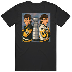 Mario Lemieux Jaromir Jagr Back To Back Stanley Cup Champs T Shirt 40340526