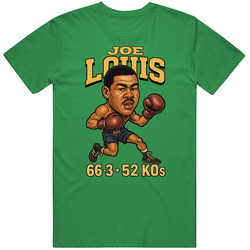 Joe Louis Caricature Boxing Record T Shirt 40340551