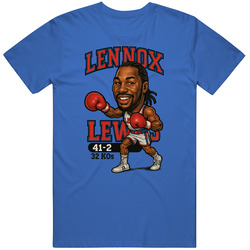 Lennox Lewis Caricature Boxing Record T Shirt 40340552