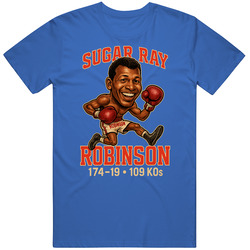 Sugar Ray Robinson Caricature Boxing Record T Shirt 40340562