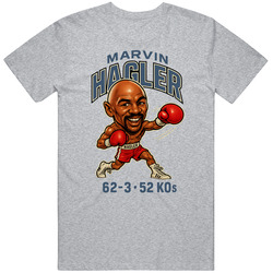 Marvin Hagler Caricature Boxing Record T Shirt 40340563