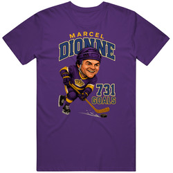 Marcel Dionne 731 Goals Sports Caricature T Shirt 40340576