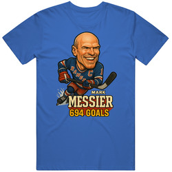 Mark Messier 694 Goals Sports Caricature T Shirt 40340578