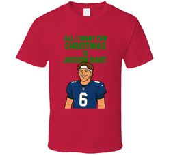 All I Want For Christmas Is Jaxon Dart Football T Shirt 40355757