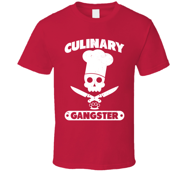 Culinary Gangster Funny Cook Cooking Kitchen Worn Look T Shirt