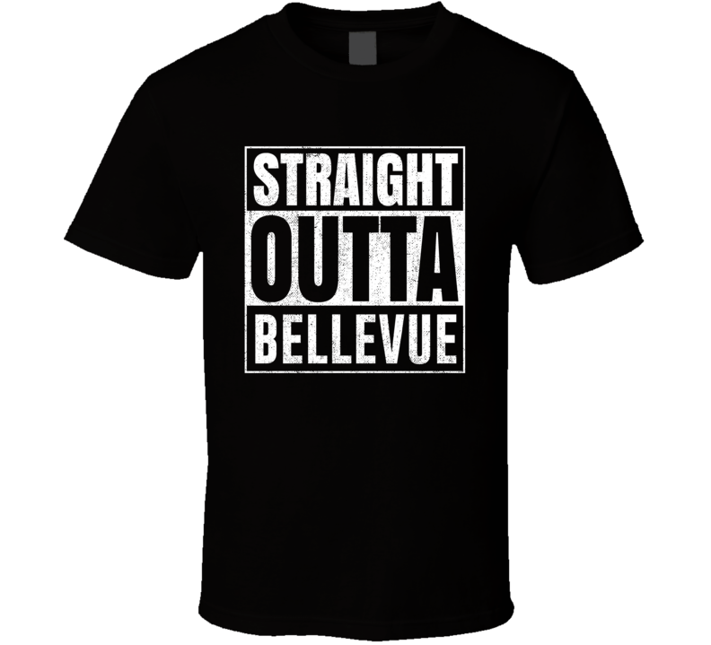 Straight Outta Bellevue Kentucky City Grunge Parody Cool T Shirt