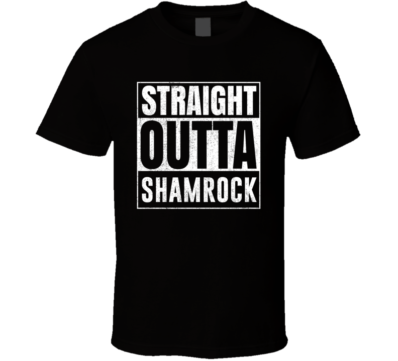 Straight Outta Shamrock Texas City Grunge Parody Cool T Shirt