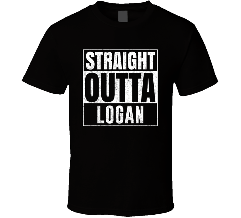 Straight Outta Logan West Virginia City Grunge Parody Cool T Shirt