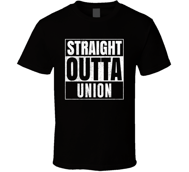 Straight Outta Union West Virginia City Grunge Parody Cool T Shirt