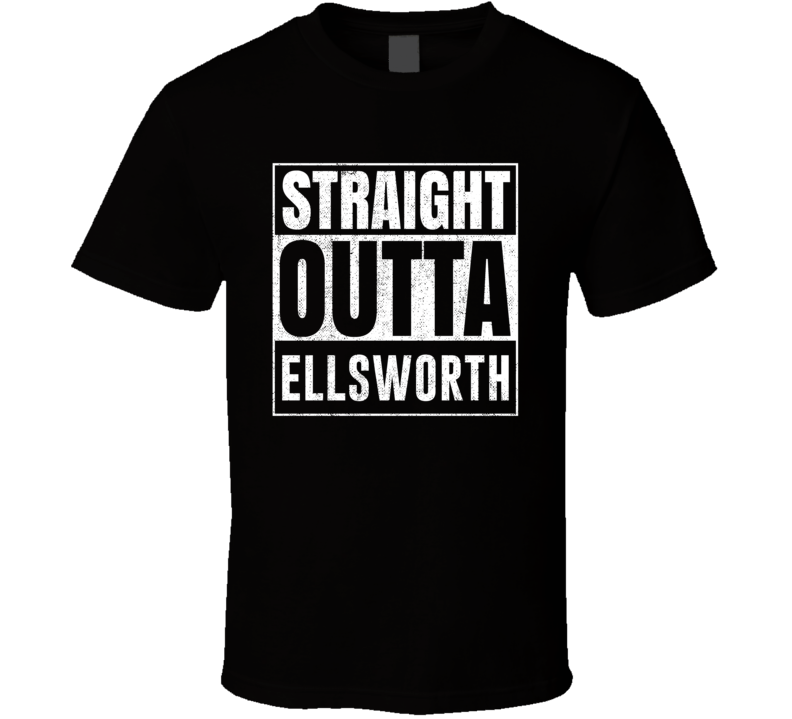 Straight Outta Ellsworth Wisconsin City Grunge Parody Cool T Shirt