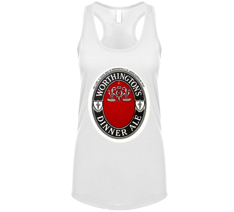 Worthingtons Dinner Ale England Vintage Beer Bottle Label Ladies Tanktop Worthingtons Dinner Ale England Vintage Beer Bottle Label Ladies Tanktop