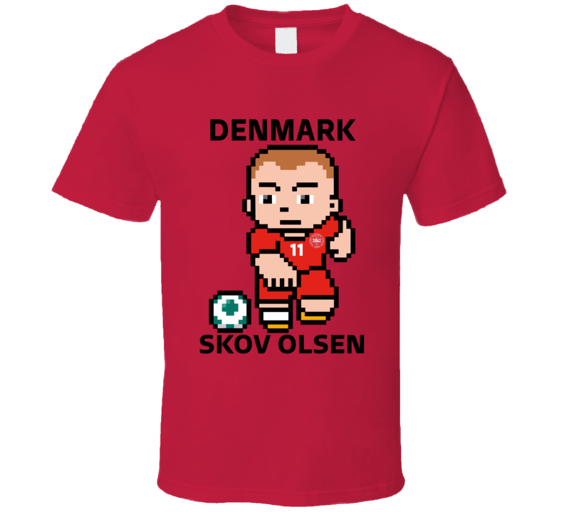 Andreas Skov Olsen Denmark World Cup 2022 Tecmo Player T Shirt