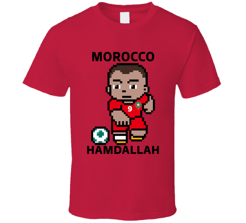 Abderrazak Hamdallah Morocco World Cup 2022 Tecmo Player T Shirt